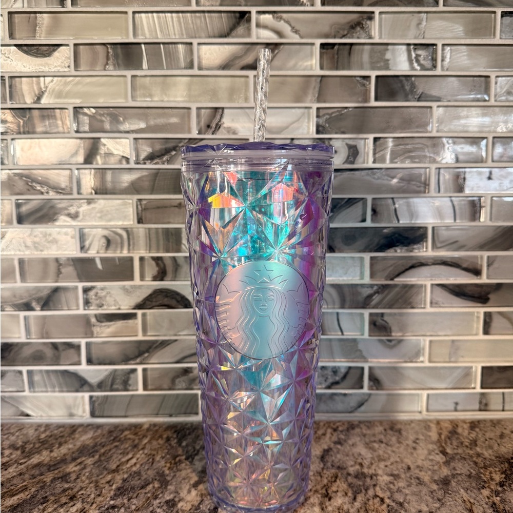 Starbucks Purple Iridescent Tumbler with Straw